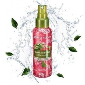Yves Rocher Brume parfumée végétalienne pour le corps et les cheveux à la menthe poivrée et à la framboise - 100 ml