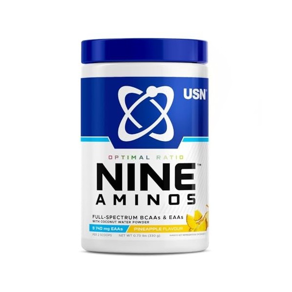 USN Nine Aminos 330g Pétillant de raisin - Acides aminés - Mélange dacides aminés BCAA
