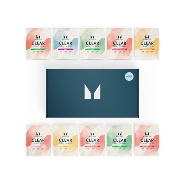 Myprotein Poudre de protéine de lactosérum transparente – Paquet déchantillons – 10 x 25 g – 10 portions – Alternative aux p ...