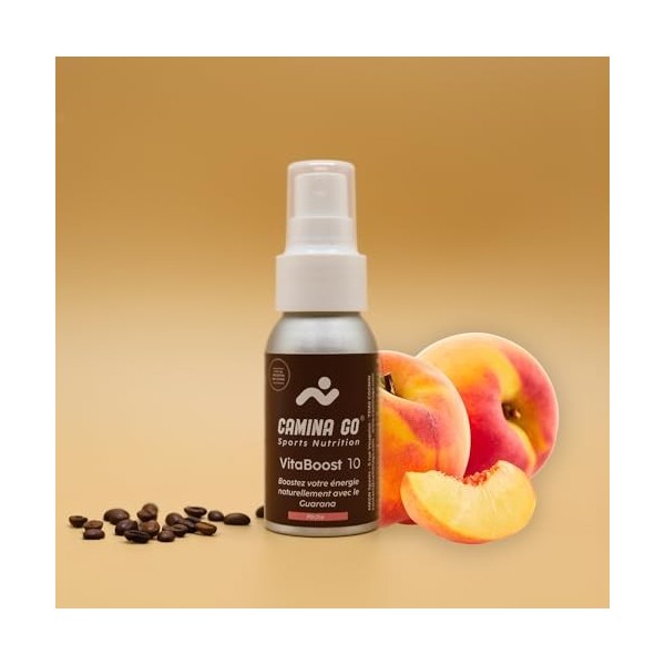 VitaBoost 10 doses - Spray de nutrition sportive avec vitamines, minéraux, BCAA et guarana Effet en 5 min et sans digestion !