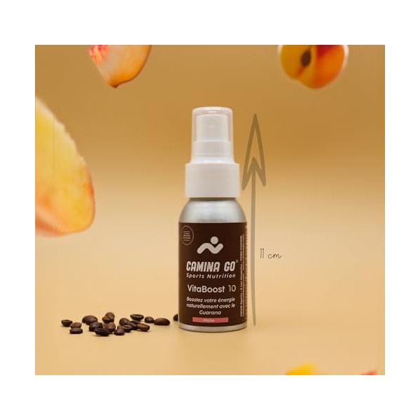 VitaBoost 10 doses - Spray de nutrition sportive avec vitamines, minéraux, BCAA et guarana Effet en 5 min et sans digestion !