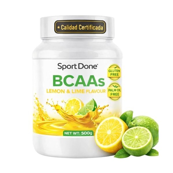 BCAAs Premium Acides Aminés 2:1:1 saveur Lemon & Lime 500g SportDone