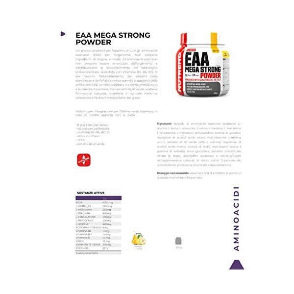 Nutrend EAA Mega Strong Powder, Pineapple + Pear - 300g