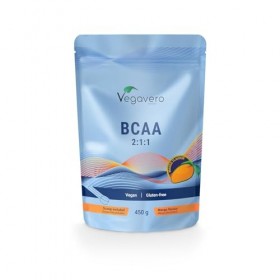 BCAA Poudre | Goût Mangue | Ratio 2:1:1 | 10g par Portion | Pre Workout Puissant | Testé en Laboratoire & Sans Additifs | 450