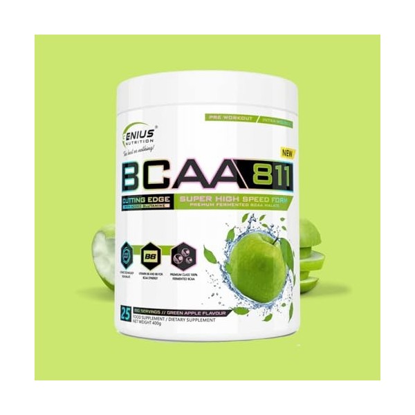 Genius Nutrition BCAA 811 400g Pomme verte - Acides aminés - BCAA