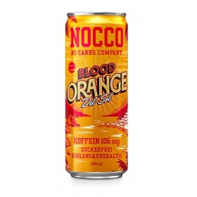 6 Dosen | NOCCO BCAA DRINK | Blood Orange 330 ml | BCAA | 105 mg Koffein | Energy Drink | Buxtrade