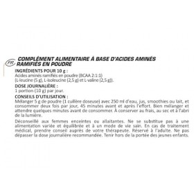 BCAA 2:1:1 EN POUDRE * 25 portions / 250 g * Obtenue par fermentation naturelle * Performances sportives masse musculaire, r
