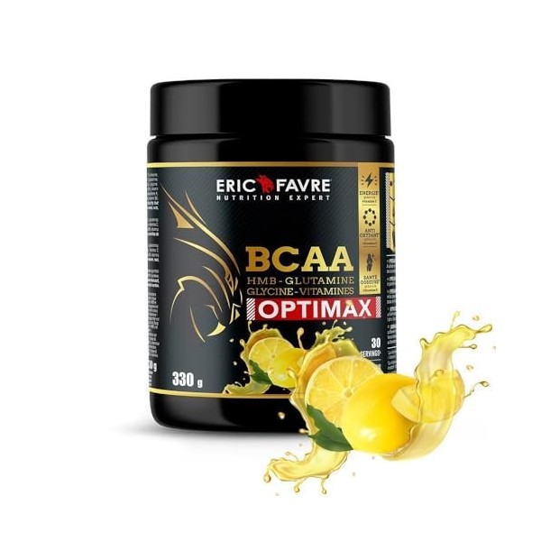 BCAA OPTIMAX 2.1.1 - Essentiel pour la Préparation, Récupération - Entraînements Efficaces, Performances Accentuées - HMB, Gl