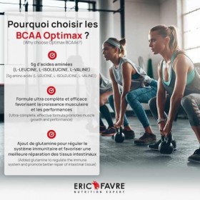 BCAA OPTIMAX 2.1.1 - Essentiel pour la Préparation, Récupération - Entraînements Efficaces, Performances Accentuées - HMB, Gl