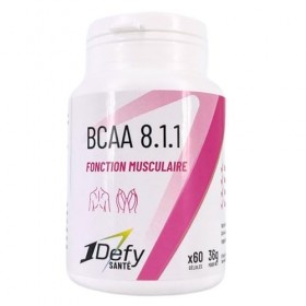 1Defy - BCAA 8.1.1 - BCAA dorigine végétale - Acides aminés essentiels - Teneur importante en leucine - Expertise pharmaceut