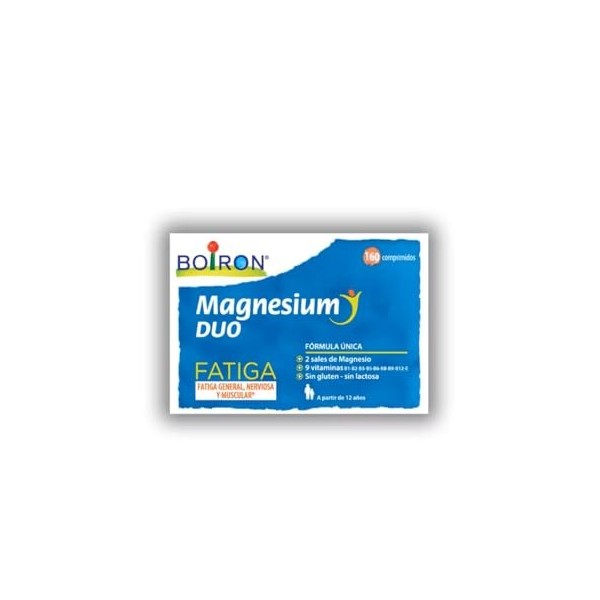 Boiron Magnesium Duo Fatigue 160 comprimés | 2 sels de magnésium et 9 vitamines | Contribue à diminuer la sensation de fatigu