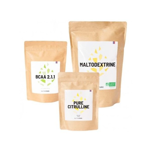 Nutripure | Pack Performance | L-Citrulline, Maltodextrine, BCAA 2.1.1 | Compléments Alimentaires Performance | Récupération 