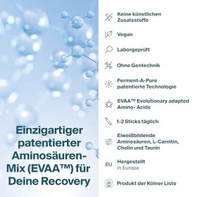 AMIN - Complexe dacides aminés brevetés EVAA avec BCAA et EAA | 30 bâtonnets pratiques, Tropical | Idéal pour le développeme