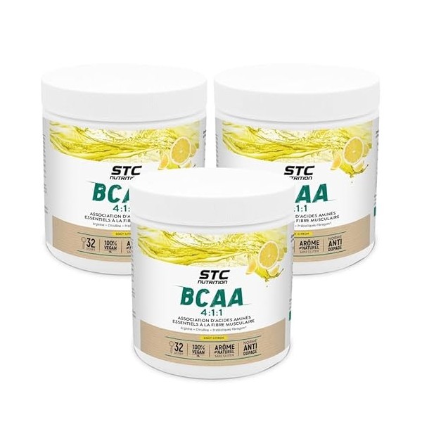 STC NUTRITION - BCAA 4 : 1 : 1 - Favorise un meilleur développement musculaire & une meilleure récupération - Résistance à la...