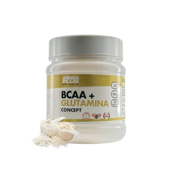 MEGAPLUS BCAA+GLUTAMINA CONCEPT limon 500gr. – soin conçu pour une utilisation régulière, convient à ceux qui recherchent un 