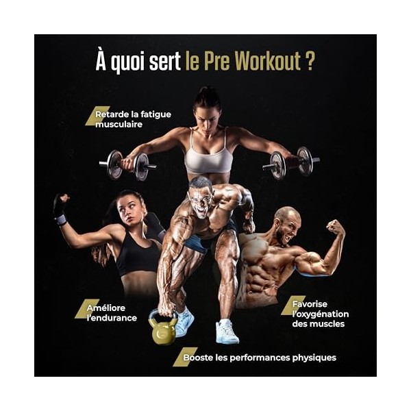 PRE WORKOUT – Boisson PUMP Pré-entraînement – AAKG, Beta Alanine, Cafeine, Citrulline, Extrait de Betterave, Taurine, L Tyros