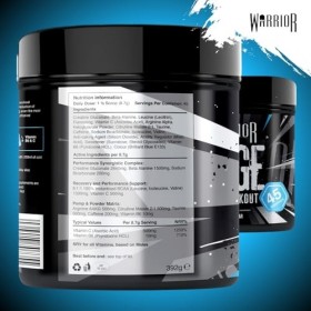 Poudre pré-entraînement Warrior Rage 392 g - Complément de boisson énergétique avec créatine, bêta-alanine, caféine et vitami...