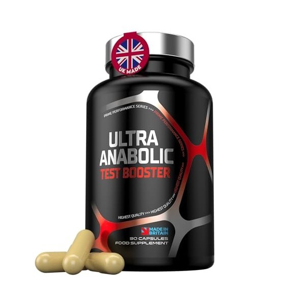 Booster de Testostérone pour Homme – ULTRA ANABOLIC, Formule Renforcée pour la Testostérone, la Musculation, l’Énergie & la L
