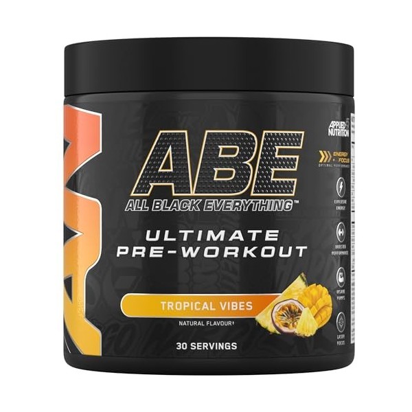 Applied Nutrition ABE Pre Workout - Poudre pré-entraînement entièrement noire, énergie et performances physiques avec citrull
