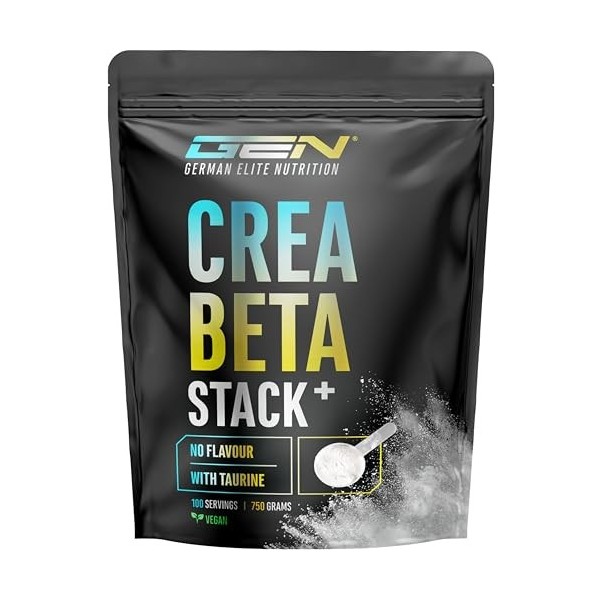 Creatin Beta Alanin Stack - poudre 750 g - créatine monohydrate + bêta-alanine + L-taurine - créatine micronisée de haute qua