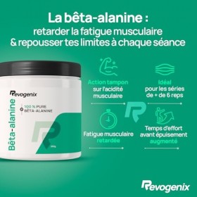 Bêta-Alanine | Poudre Pré-Workout 100% Pure | 83 Portions | Booster d’Entrainement | Force et Endurance | Contre les Crampes 