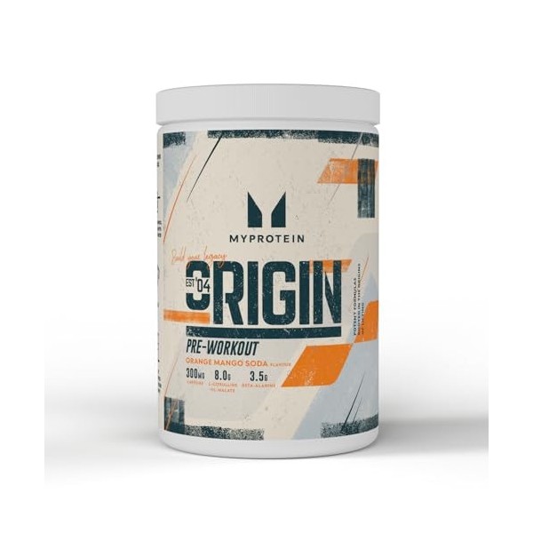 Myprotein Origin Pre-Workout Power avec bêta-alanine et caféine - Orange et mangue - 600 g