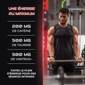 Pre Workout Power Up@ | Booster pump puissant avant entrainement musculation homme pour améliorer force et concentration | Co
