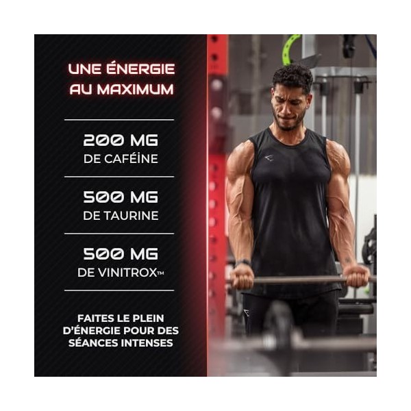 Pre Workout Power Up@ | Booster pump puissant avant entrainement musculation homme pour améliorer force et concentration | Co