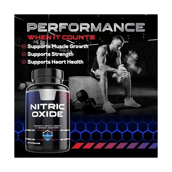 Oxyde nitrique – Boost dénergie pour hommes et femmes – Croissance musculaire, amélioration de la force, récupération dendu