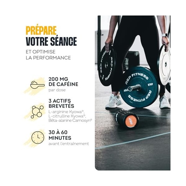 Impulse Nutrition - Preworkout poudre Citron 350g - Pre Workout avec Caféine 200mg, BCAA, Arginine, Citrulline, Acides Aminés