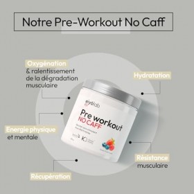 Pre Workout sans Caféine ni Créatine | Citrulline Kyowa et BCAA instantanés | Électrolytes pour Hydratation Optimale | L-Argi