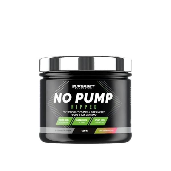 Superset Nutrition | No Pump Ripped 420g | PreWorkout | Le pré-workout triple action : énergie, congestion et brûle-graisse