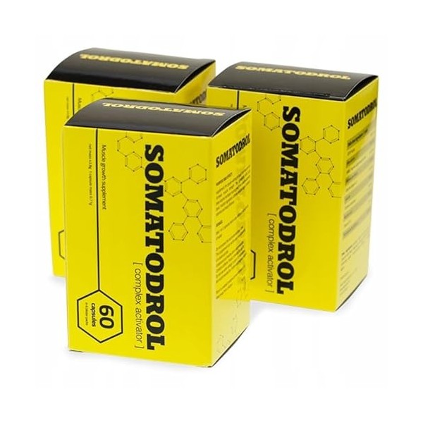 3x Somatodrol Complément alimentaire Masse et force pour les muscles