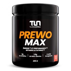 PREWO MAX | Pre-Workout avec Créatine, Caféine, Bêta-Alanine, Citrulline et Arginine | Énergie + Congestion Musculaire | Gins