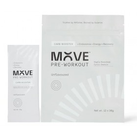 Move Pre-Workuout Poudre Carb Booster, 100 % dextrine cyclique hautement ramifiée, 12 sachets 12 x 30 g 