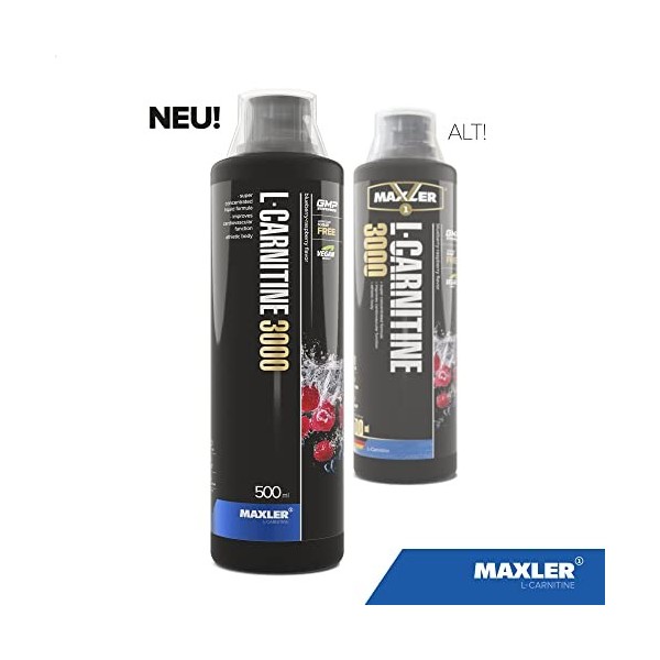 Maxler L-Carnitine 3000 500ml Myrtille et framboise - Régime et gestion du poids - L-Carnitine Carnitine