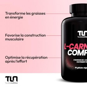 L-Carnitine 2 Formes Biodisponibles | Énergie, Récupération et Sèche | Pre-Workout sans Caféine | L-carnitine Tartrate & Acét