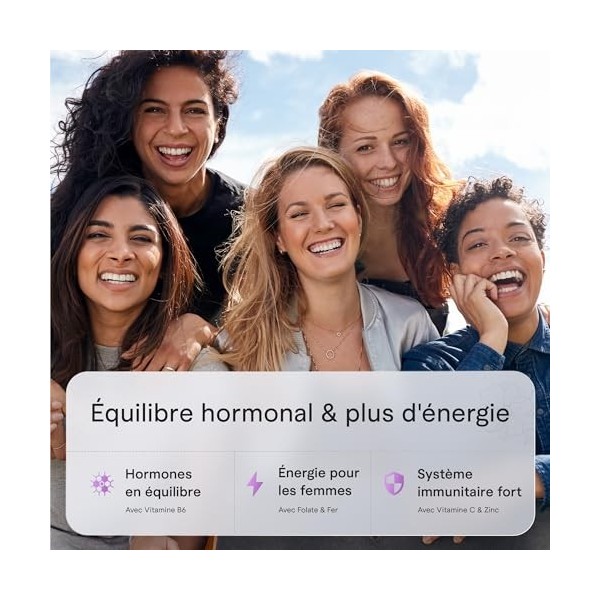 HARMONY - Gattilier & Inositol à haute dose pour léquilibre féminin - 90 gélules végétaliennes avec Vitex Agnus Castus, L-Ca