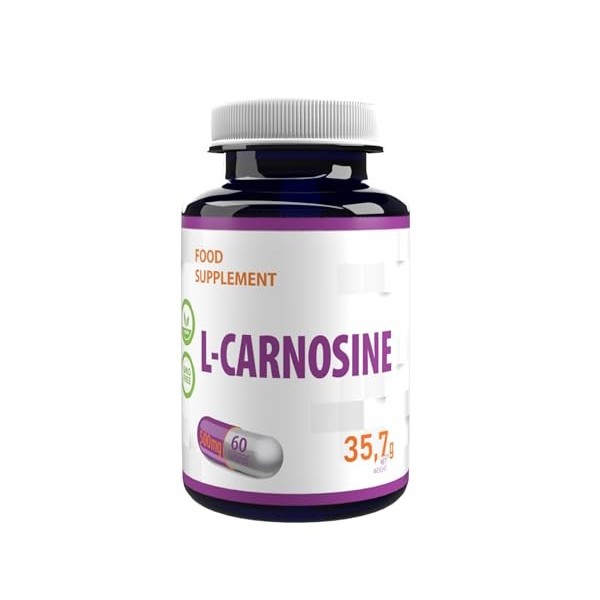 L-Carnosine 500mg 60 Gélules Vegan Testé en Laboratoire Complément Alimentaire