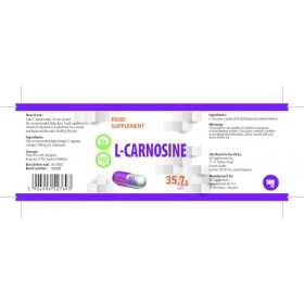 L-Carnosine 500mg 60 Gélules Vegan Testé en Laboratoire Complément Alimentaire