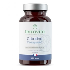 Créatine Monohydrate Creapure® 120 Gélules | Energie, Force et Mémoire | 3000 mg par Portion | Préservation de la Masse Muscu