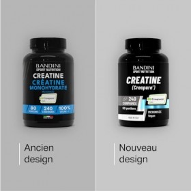 Bandini® Creatine CREAPURE® Monohydrate 240 Comprimés 3000mg par dose - Entraînement, Sport, Gymnastique et de Pré-Entraîneme