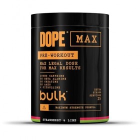 Bulk Dope Max Poudre Pré-Entraînement | 563 g | 25 portions | Haute Teneur en Caféine 200mg | 5g Bêta-Alanine | 3g Créatine |...