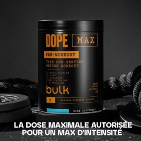 Bulk Dope Max Poudre Pré-Entraînement | 563 g | 25 portions | Haute Teneur en Caféine 200mg | 5g Bêta-Alanine | 3g Créatine |...