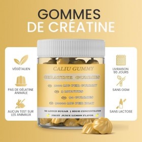 Gummies de Créatine 3000 mg – Bonbons à mâcher de créatine monohydrate – Gummies de créatine haute concentration – 90 gummies