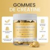 Gummies de Créatine 3000 mg – Bonbons à mâcher de créatine monohydrate – Gummies de créatine haute concentration – 90 gummies