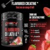 Flavoured Creatine poudre - 550 g - créatine monohydrate + L-taurine - créatine micronisée aromatisée - sans sucres & excelle