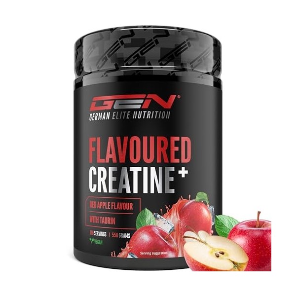 Flavoured Creatine poudre - 550 g - créatine monohydrate + L-taurine - créatine micronisée aromatisée - sans sucres & excelle