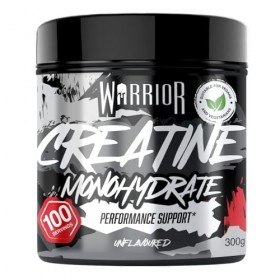 Créatine en poudre monohydrate Warrior 300 g - Nutrition micronisée - Améliore la performance physique et la récupération - P