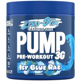 Applied Nutrition Pump 3G Pre-Workout Zero Stimulant , Icy Blue Raz EAN 5056555204993 - 375g